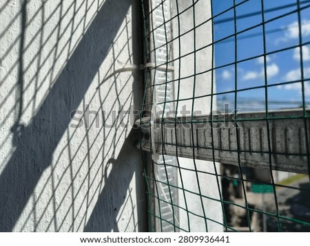 Abstrack geometri shadow window with rail landscape