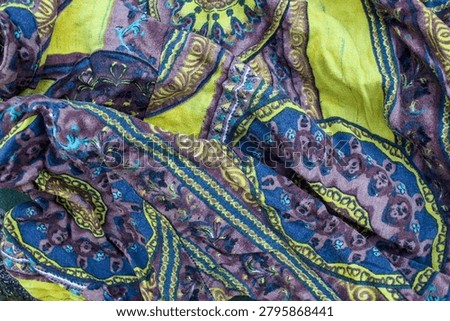 Abstrack geometry pattern background on batik fabric 
