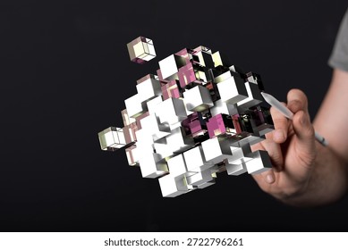 Abstract 3D Cube Structure Design Concept - Powered by Shutterstock - Get 15% off with code: PIKWIZARD15