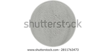 Abstract 3D Silver Glitter Sphere with Metallic Stucco Concrete Texture Isolated on White Background for Luxury Graphic Design Element. 