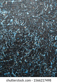 Abstract acrylic blue and black pattern painting  - Shutterstock ID 1566217498
