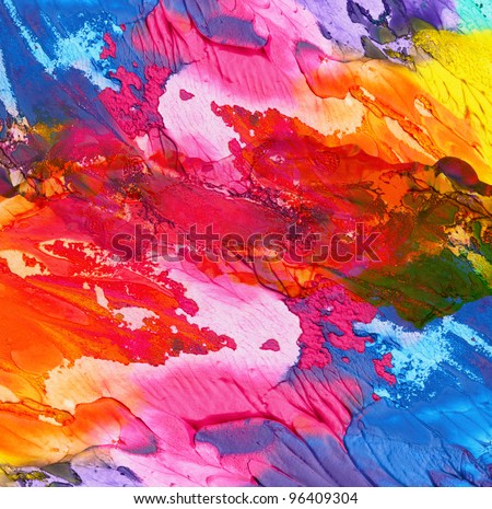 Abstract acrylic hand painted background