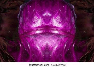 Abstract Alien Organic Form Purple Symmetric Background Texture 