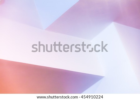 Abstract architecture background, colorful interior design with bright illuminated corners