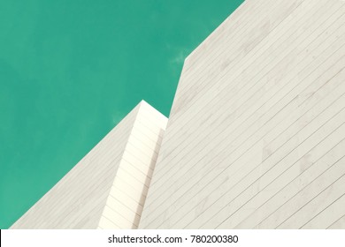 Abstract Architecture. Close Up Of A Building Facade