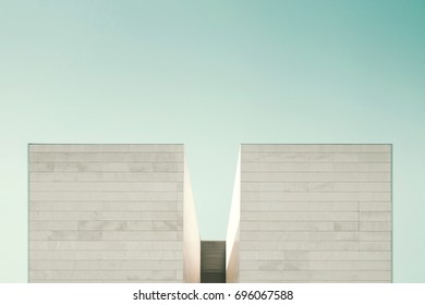 Abstract Architecture. Close Up Of A Facade Building.