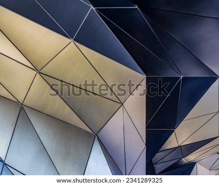 An abstract architecture design of metal triangles