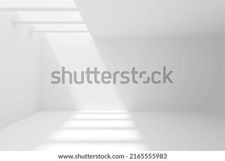Abstract arrangement White room Simple and beautiful  3D rendering