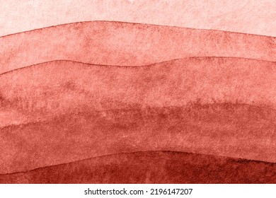 Abstract art background dark red colors. Watercolor painting on canvas with wine waved pattern. Fragment of artwork on paper with wavy maroon line and gradient.