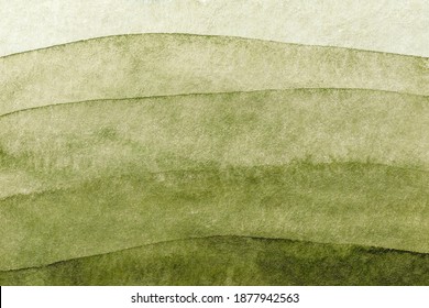 Abstract art background green   olive colors  Watercolor painting canvas and soft khaki gradient  Fragment artwork paper and wavy pattern  Texture backdrop 