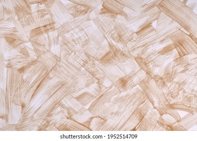 Abstract art background light brown and white colors. Watercolor painting on canvas with strokes and splash. Acrylic artwork on paper with beige spotted pattern. Texture backdrop.