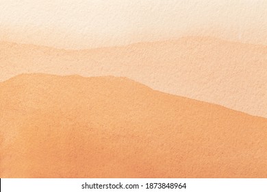 Abstract art background light orange   coral colors  Watercolor painting canvas and soft peach gradient  Fragment artwork paper and waves pattern  Texture backdrop 