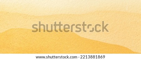 Abstract art background light yellow and golden colors. Watercolor painting on canvas with soft orange gradient. Fragment of artwork on paper with amber pattern. Texture backdrop.
