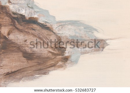 Abstract art background. Oil on canvas. Warm colors. Soft brushstrokes of paint. Modern art. Contemporary art.