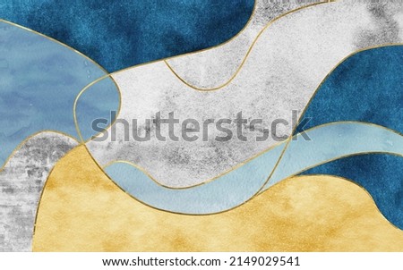 Abstract art blue background. Colorful and bright texture. Contemporary art. An oil painting on a canvas Fragments of art. Paint spots. Paint strokes. Modern art, used for wall decoration, cover desig
