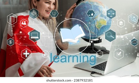 Abstract art of Hand of Business man Holding the virtual hologram future system. Innovation Business Financial and Technology concept.