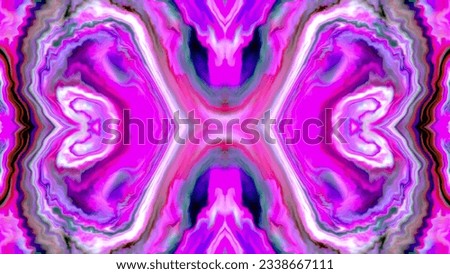 Abstract Art Paint Ink Colors Mixing Kaleidoscope Psychedelic Pattern