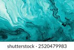 Abstract art teal blue green gradient paint background with liquid fluid grunge texture