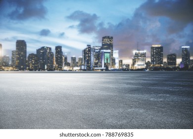 Abstract Asphalt And City Skyline Texture