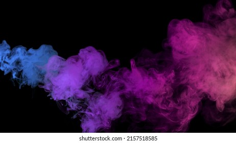 Abstract Atmospheric Colored Smoke, Close-up. Isolated on Black Background. - Shutterstock ID 2157518585