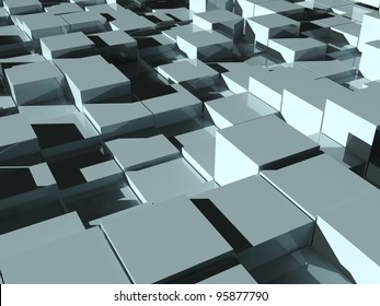 Abstract background of 3d blocks