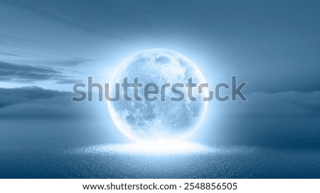 Similar – Image, Stock Photo shines the full moon at night all stay awake