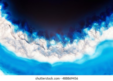 Abstract background - blue agate slice mineral