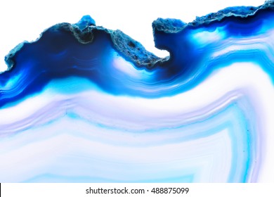 Abstract Background - Blue Agate Slice Mineral