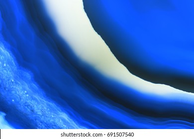 Abstract background, blue agate slice mineral
