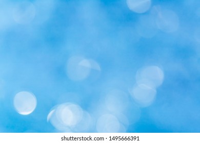 abstract background in blue colors light reflected in water looks weird with air bubbles and bokeh  with blur