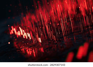 Abstract background with blurred red light streaks and bokeh, creating a dynamic and energetic feel.