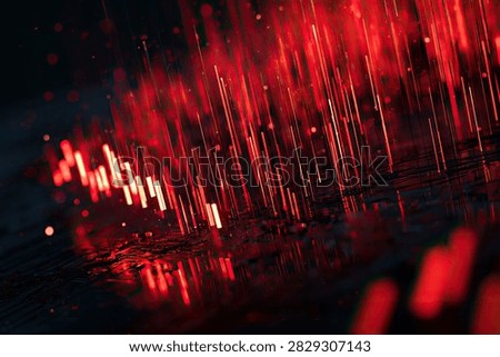 Abstract background with blurred red light streaks and bokeh, creating a dynamic and energetic feel.