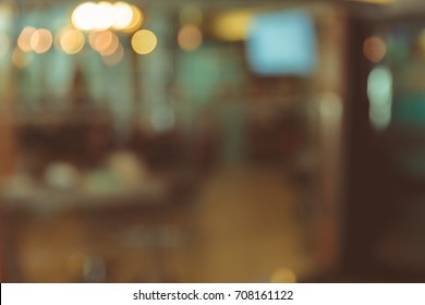 Abstract Background bokeh in Library Interior office blured, shallow depth of focus and vintage tone Instagram effect.