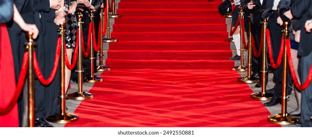 abstract background with celebrities and red carpet