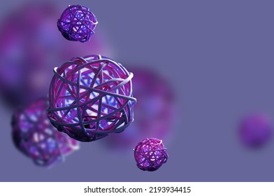 Abstract background with chemical elements. Molecules of atoms on a blue background - Powered by Shutterstock - Get 15% off with code: PIKWIZARD15