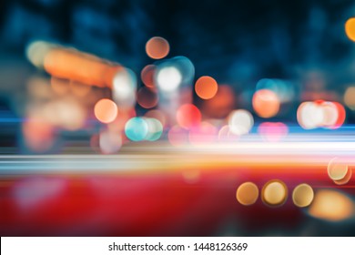 Abstract background of city street in bokeh
