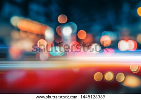 Abstract background of city street in bokeh