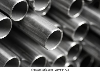 Abstract Background Of Close Up Of Metal Pipe