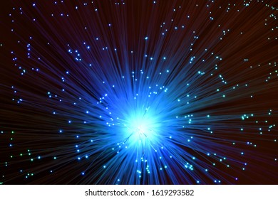 abstract background with colored fibers optics