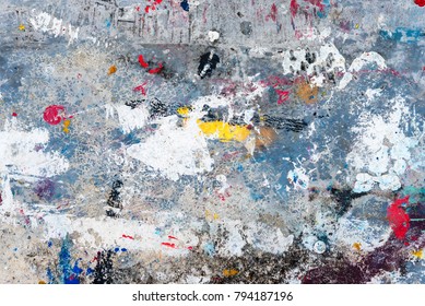 Abstract background from colorful drop on floor. Art paint on wall for backdrop. Picture for add text message. Backdrop for design art work.