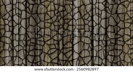 Abstract background with cracked stone surface, mosaic made of uneven, irregularly shaped pieces. The pattern consists of dark lines forming a grid that divides the surface into separate segments