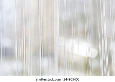 abstract background with curtains of string