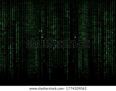  Abstract background, digital data, green matrix 