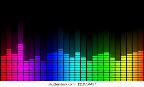 Abstract background with a disco lights, Graphic equalizer.