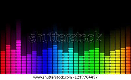 Abstract background with a disco lights, Graphic equalizer.
