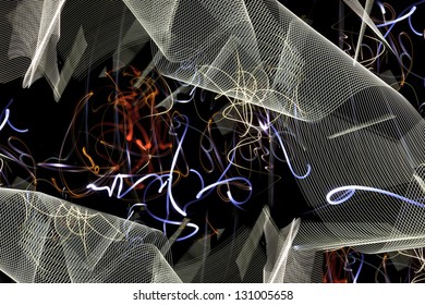 Abstract background drawn by different light sources