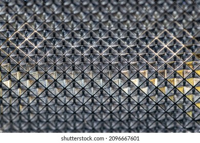 Abstract Background Embossed Glass. Shaped Headlight Glass Texture.