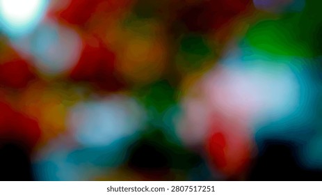 Abstract background featuring vibrant, blurred bokeh lights in various colors like red, green, blue, and white.