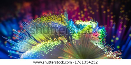 abstract background of fiber optic network cables