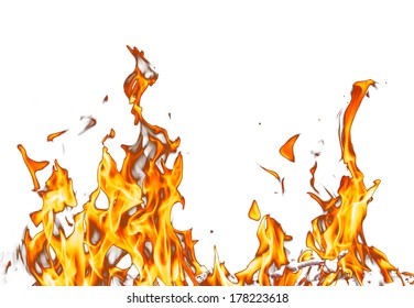 Abstract Background Flame Fire On White Stock Photo 178223618 ...